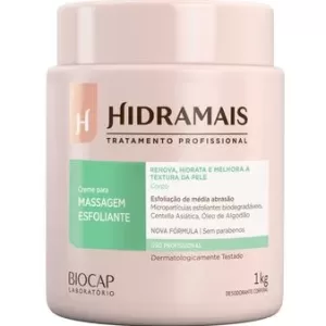 Esfoliante Corporal Hidramais em um fundo branco.