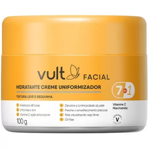 imagem do Creme Hidratante Facial Vult Uniformizador 100g em um fundo branco.