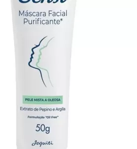 Máscara Facial Jequiti em um fundo branco.