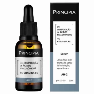 Sérum Hidratante Principia 2% Ácidos Hialurônicos + B5 em um fundo branco.