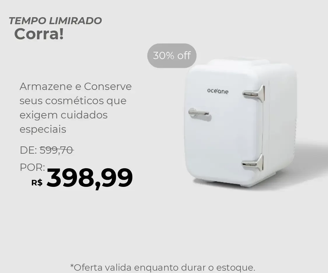 banner para celular mini geladeira oceane em promoção.