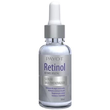 Sérum Payot Retinol Multirenovador 30ml em um fundo branco